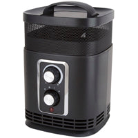 PowerZone PTC-156 360 deg Ceramic PTC Heater, 12.5 A, 120 V, 750/1500 W, 1500 W Heating, Black