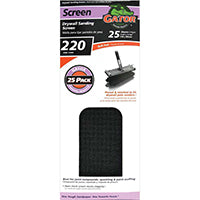 Gator Clamp-On Precut Drywall Sanding Screen, 4-1/4" x 11-1/4", 220 Grit, 25 Pack