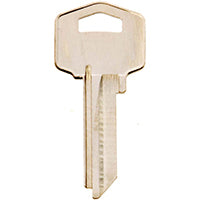 HY-KO 11010HR2 Key Blank, Brass, Nickel, For: Harloc/Tesa Cabinet, House Locks and Padlocks