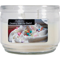 CANDLE-LITE 1879553 Scented Candle, Creamy Vanilla Swirl Fragrance, Ivory Candle