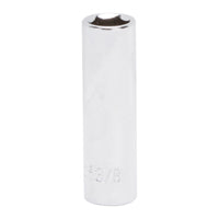 Vulcan MT6487672 Drive Socket, 3/8 in Socket, 1/4 in Drive, 6-Point, Chrome Vanadium Steel, Chrome