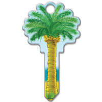 Lucky Line Key Shapes, Palm Tree House Key Blank, SC1, 1 Key (B112S)