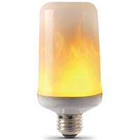 Feit Electric C/FLAME/LED LED Bulb, Specialty, T60 Lamp, E26 Lamp Base, White, Warm White Light, 1500 K Color Temp